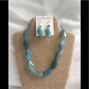 Gorgeous Chalcedony necklace and earrings